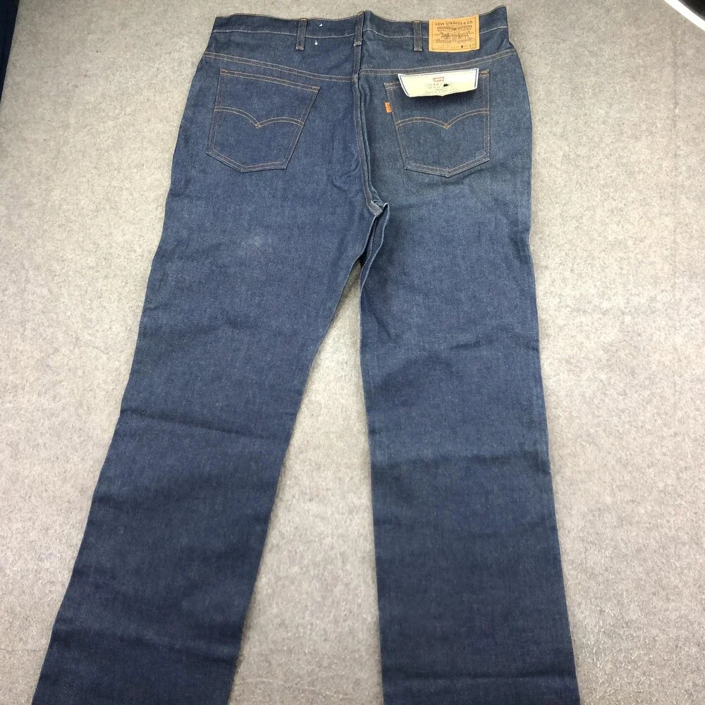 Vintage Levis Jeans Mens 40x36 Dark Wash Orange Tab Saddleman Boot Cut Cowboy